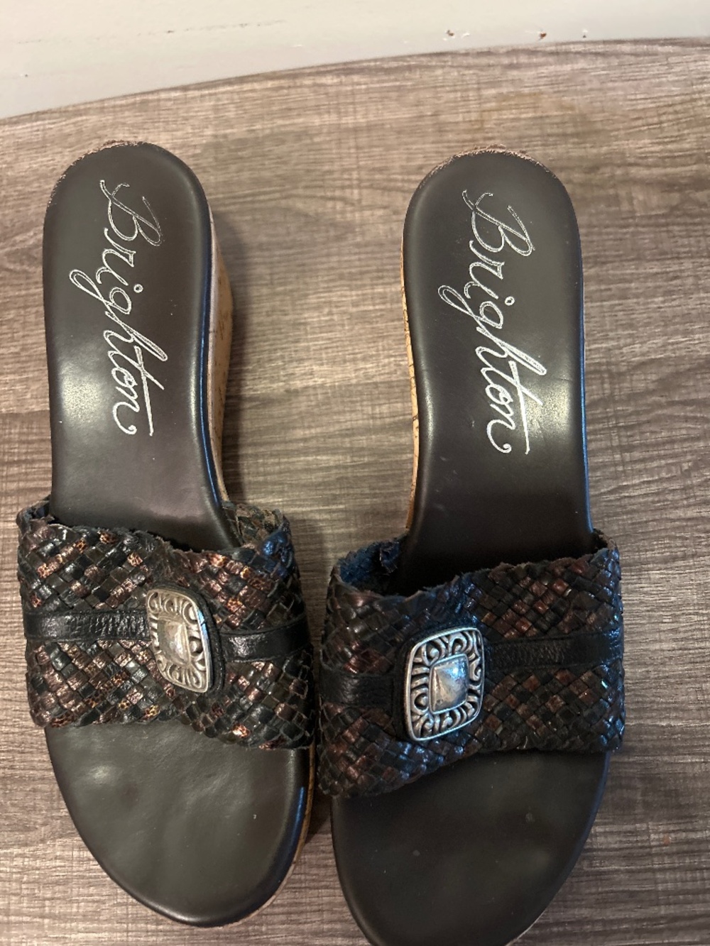 Beautiful Brighton wedged sandals, excellent condition worn once.